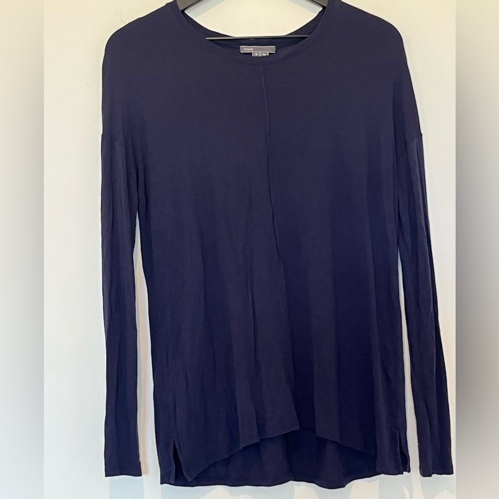 Beautiful lightweight long sleeve Navy Blue Vince Shirt